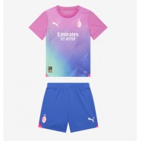 Camisa de time de futebol AC Milan Christian Pulisic #11 Replicas 3º Equipamento Infantil 2023-24 Manga Curta (+ Calças curtas)